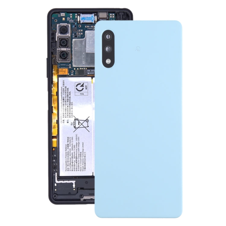 Battery Back Cover with Camera Lens Cover for Sony Xperia Ace II SO-41B(Blue) - Back Cover by PMC TechLife | Online Shopping South Africa | PMC TechLife