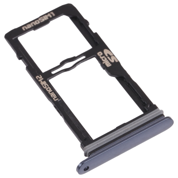 Nano SIM Card Tray + Nano SIM Card Tray / Micro SD Card Tray for LG G8S ThinQ LMG810, LM-G810, LMG810EAW (Black) - For LG by PMC TechLife | Online Shopping South Africa | PMC TechLife