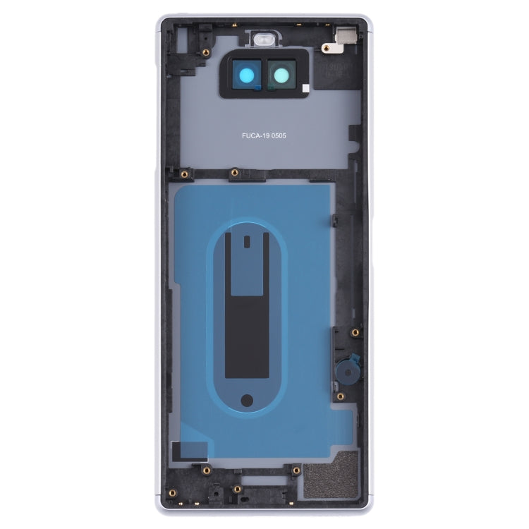 For Sony Xperia 8 Battery Back Cover with Middle Frame & Camera Lens Cover(Silver) - Back Cover by PMC TechLife | Online Shopping South Africa | PMC TechLife