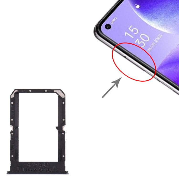For OPPO Reno5 5G / Find X3 Lite PEGM00 PEGT00 CPH2145  SIM Card Tray + SIM Card Tray(Black) - Card Tray by PMC TechLife | Online Shopping South Africa | PMC TechLife | Buy Now Pay Later Mobicred