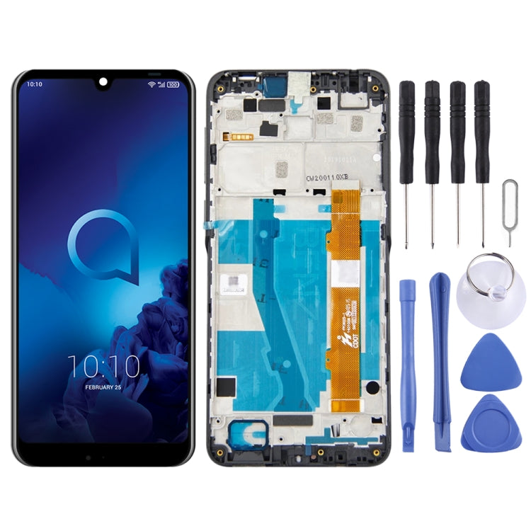 LCD Screen and Digitizer Full Assembly with Frame for Alcatel 3 / 3L 2019 OT-5053 5053K(Black) - free shipping - PMC TechLife - Order now!