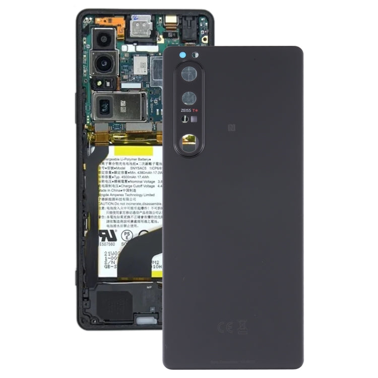 Original Battery Back Cover with Camera Lens for Sony Xperia 1 III(Black) - Back Cover by PMC TechLife | Online Shopping South Africa | PMC TechLife