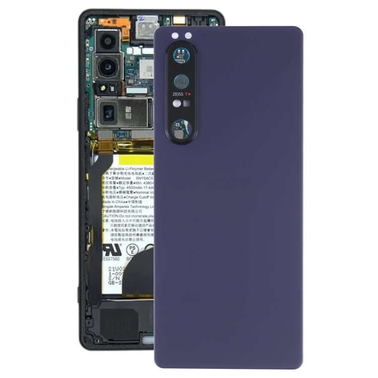 Original Battery Back Cover with Camera Lens for Sony Xperia 1 III(Purple) - Back Cover by PMC TechLife | Online Shopping South Africa | PMC TechLife