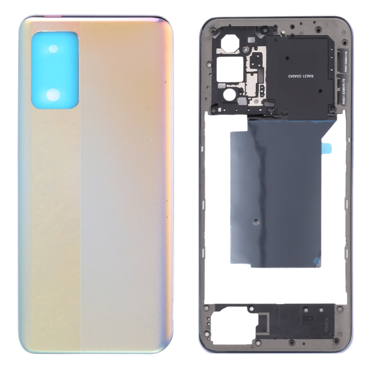 For OPPO Realme GT Neo RMX3031 Middle Frame Bezel Plate + Battery Back Cover (Silver) - Frame Bezel Plate by PMC TechLife | Online Shopping South Africa | PMC TechLife