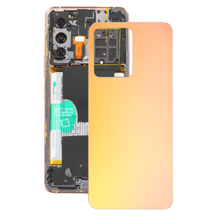 For vivo S12 / V23 5G V2162A V2130 Glass Battery Back Cover (Yellow) - Back Cover by PMC TechLife | Online Shopping South Africa | PMC TechLife