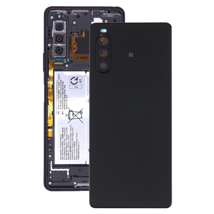 Original Battery Back Cover with Fingerprint for Sony Xperia 10 II(Black) - Back Cover by PMC TechLife | Online Shopping South Africa | PMC TechLife