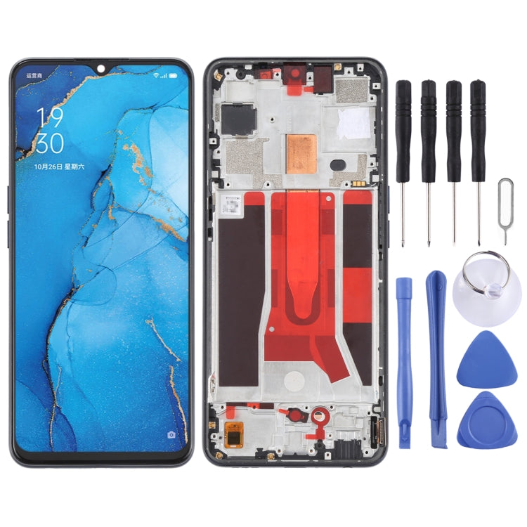 Original LCD Screen For OPPO Reno3 5G/Reno3 Youth/F15/Find X2 Lite/K7 5G Digitizer Full Assembly with Frame (Black) - free shipping - PMC TechLife - Order now!