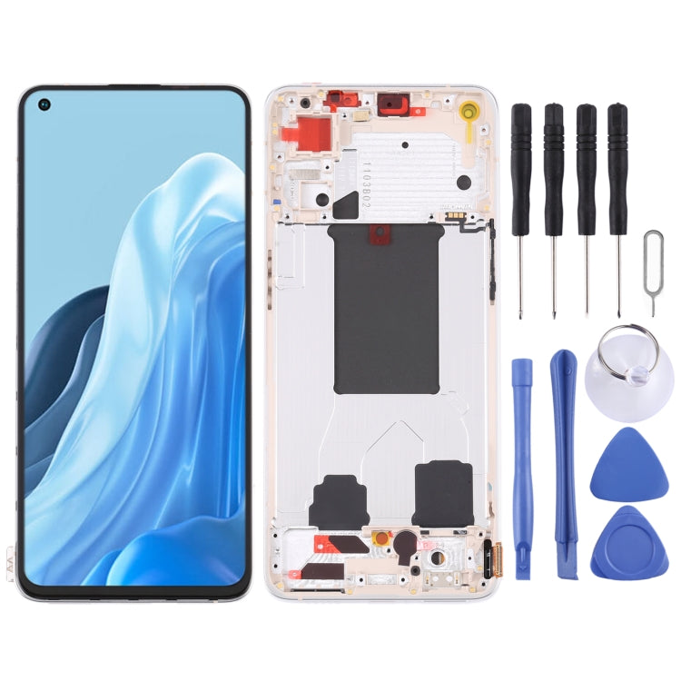 Original LCD Screen For OPPO Reno7 5G China PFJM10 Digitizer Full Assembly with Frame (Gold) - free shipping - PMC TechLife - Order now!