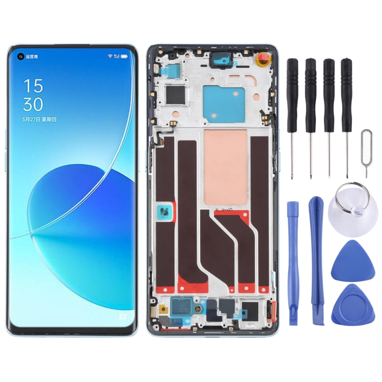 Original LCD Screen and Digitizer Full Assembly with Frame For OPPO Reno6 Pro 5G PEPM00 CPH2249(Green) - free shipping - PMC TechLife - Order now!