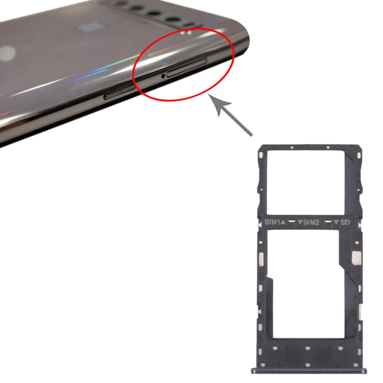 SIM Card Tray + SIM Card Tray / Micro SD Card Tray for TCL 10 5G T790Y T790H (Grey) - free shipping - PMC TechLife - Order now!