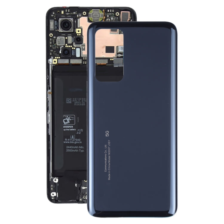 Glass Battery Back Cover for Xiaomi Redmi K30S/Mi 10T/Mi 10T Pro(Black) - Back Cover by PMC TechLife | Online Shopping South Africa | PMC TechLife