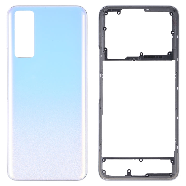 For vivo Y53s 5G Battery Back Cover with Middle Frame (Silver) - Back Cover by PMC TechLife | Online Shopping South Africa | PMC TechLife