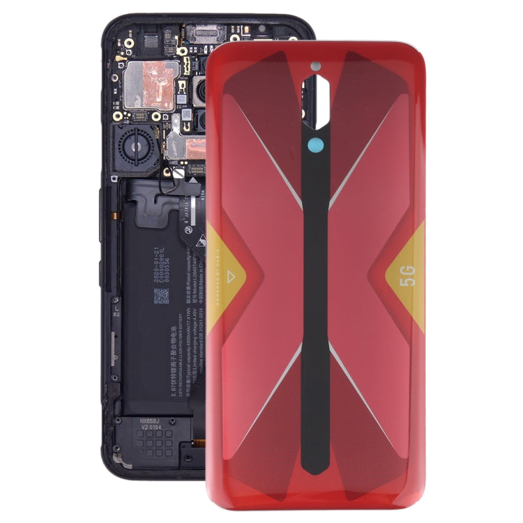 Battery Glass Back Cover for ZTE Nubia Red Magic 5G NX659J(Red) - For ZTE by PMC TechLife | Online Shopping South Africa | PMC TechLife | Buy Now Pay Later Mobicred