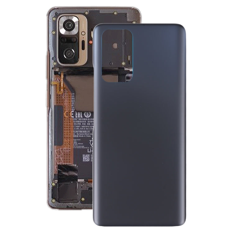 Glass Battery Back Cover for Xiaomi Redmi Note 10 Pro/Redmi Note 10 Pro Max/Redmi Note 10 Pro India(Black) - free shipping - PMC TechLife - Order now!