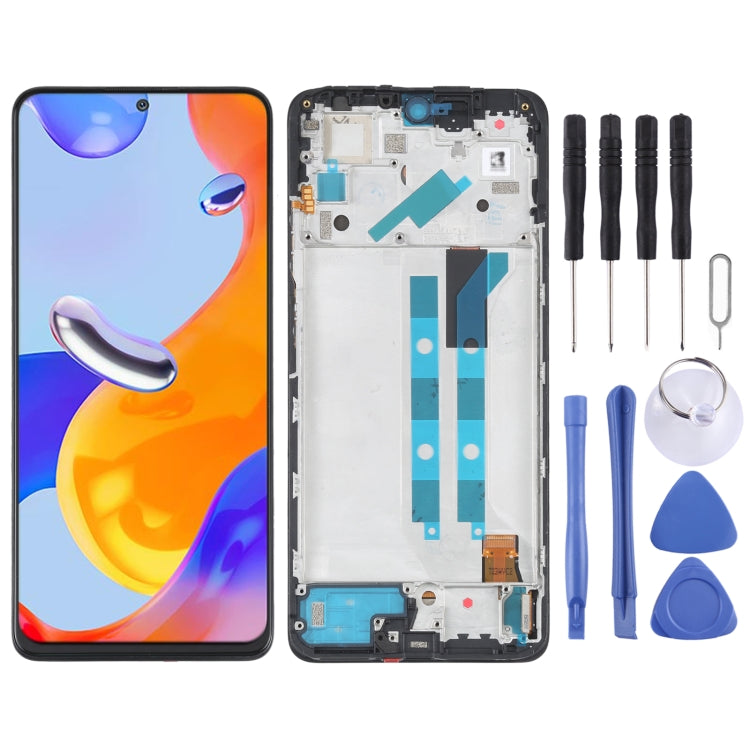 Original AMOLED LCD Screen For Xiaomi Redmi Note 11 Pro 4G / Redmi Note 11E Pro 5G / Poco X4 Pro 5G / Redmi Note 11 Pro+ 5G India Digitizer Full Assembly with Frame - free shipping - PMC TechLife - Order now!