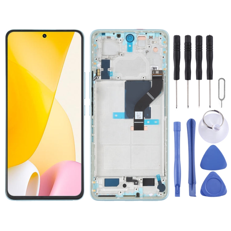 Original LCD Screen For Xiaomi 12 Lite Digitizer Full Assembly with Frame (Green) - free shipping - PMC TechLife - Order now!