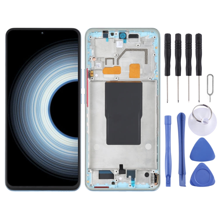 Original AMOLED LCD Screen For Xiaomi Redmi K50 Ultra / 12T / 12T Pro Digitizer Full Assembly with Frame (Blue) - free shipping - PMC TechLife - Order now!