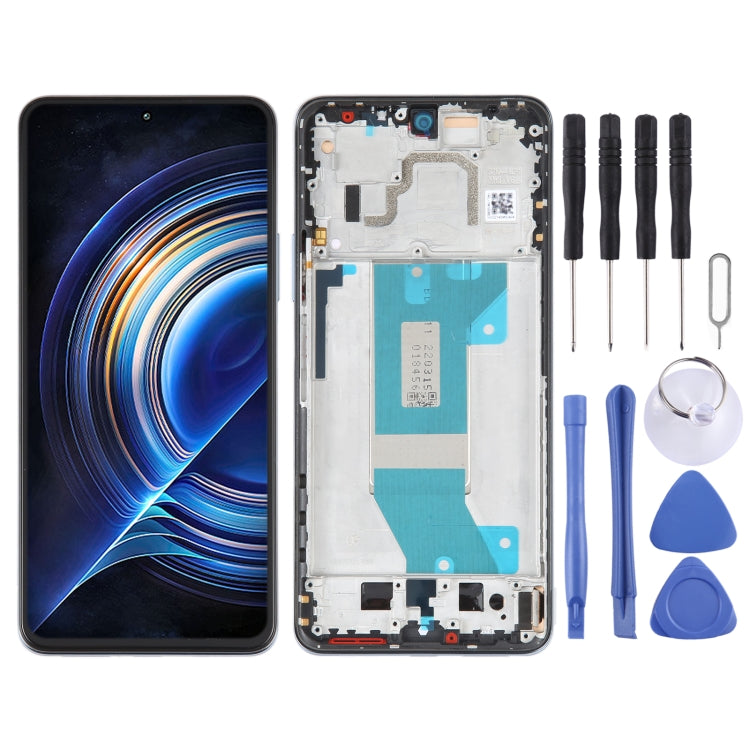 AMOLED Original LCD Screen For Xiaomi Redmi K50 / K50 Pro Digitizer Full Assembly with Frame (Blue) - free shipping - PMC TechLife - Order now!