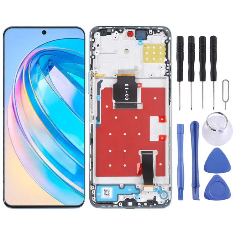 Original LCD Screen For Honor X8a Digitizer Full Assembly with Frame(Blue) - free shipping - PMC TechLife - Order now!