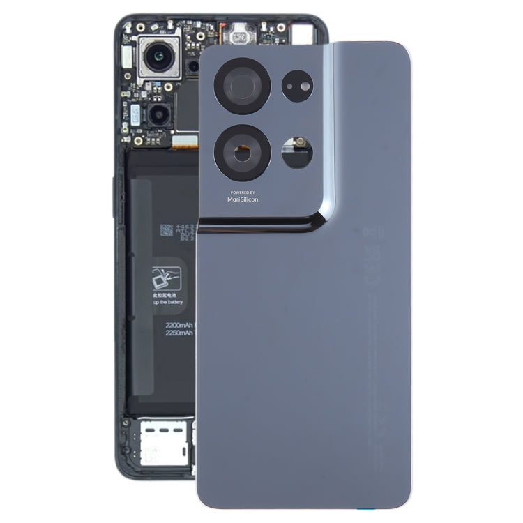 For OPPO Reno8 Pro 5G Original Battery Back Cover with Camera Lens Cover(Black) - Back Cover by PMC TechLife | Online Shopping South Africa | PMC TechLife | Buy Now Pay Later Mobicred