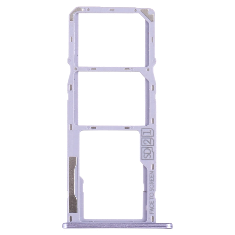 For Motorola Moto G7 Play SIM Card Tray + SIM Card Tray + Micro SD Card Tray (Purple) - Card Socket by PMC TechLife | Online Shopping South Africa | PMC TechLife