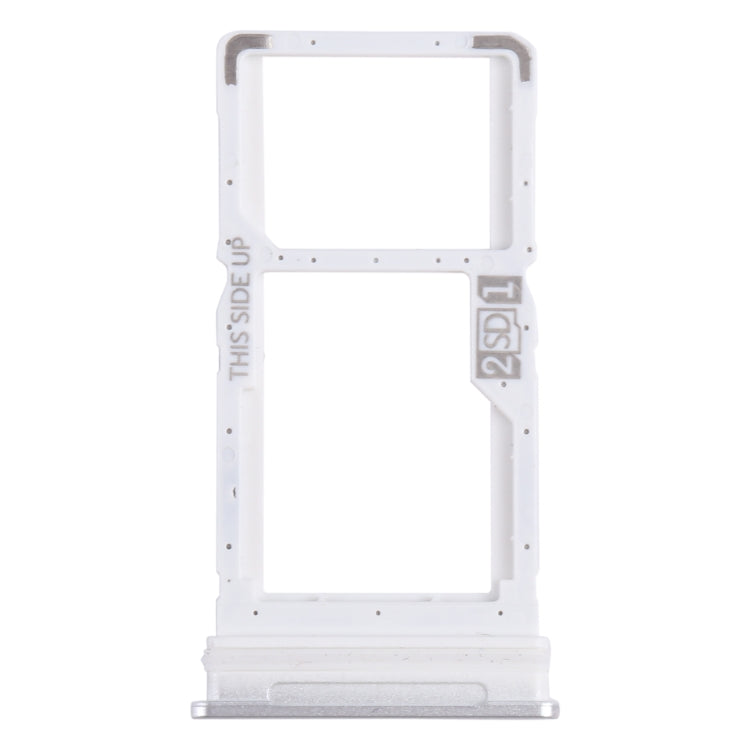 For Motorola One 5G Ace SIM Card Tray + Micro SD Card Tray (Silver) - Card Socket by PMC TechLife | Online Shopping South Africa | PMC TechLife