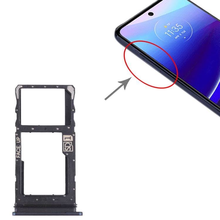For Motorola Moto G Stylus 5G 2022 SIM Card Tray + Micro SD Card Tray (Blue) - Card Socket by PMC TechLife | Online Shopping South Africa | PMC TechLife