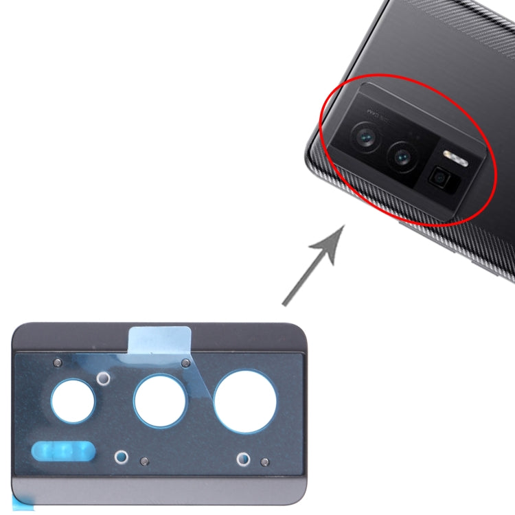 Original Back Camera Lens Frame for Xiaomi Redmi K60 (Black) - Camera by PMC TechLife | Online Shopping South Africa | PMC TechLife