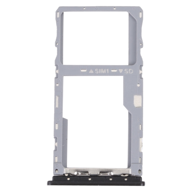 For TCL 20E Original SIM Card Tray + Micro SD Card Tray (Black) - For TCL by PMC TechLife | Online Shopping South Africa | PMC TechLife
