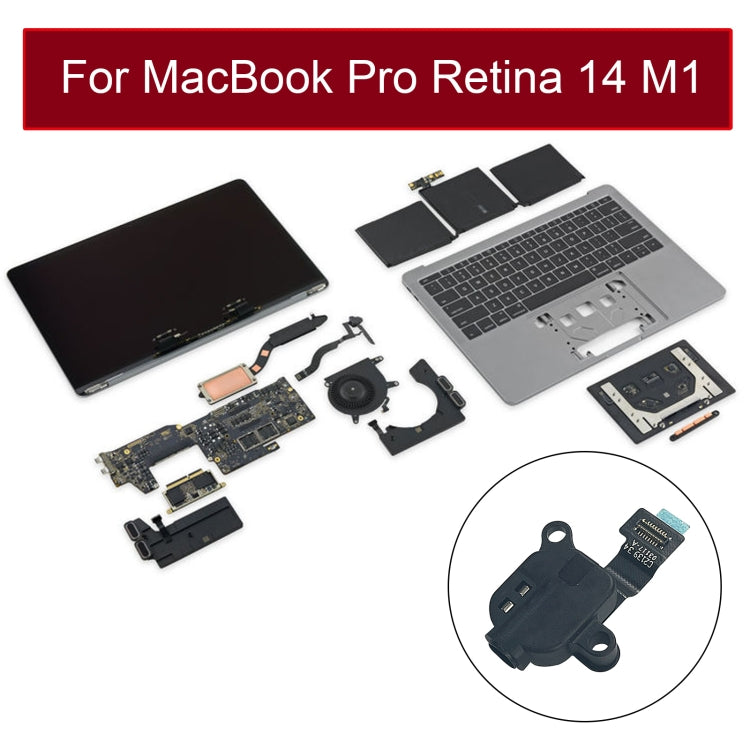 Earphone Jack Flex Cable 821-03117-A 923-06757 for MacBook Pro 14 inch M1 A2442 EMC3650 2021 - Flex Cable by PMC TechLife | Online Shopping South Africa | PMC TechLife
