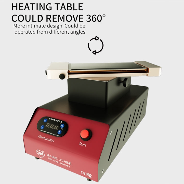 TBK-988Z 7 inch Mobile Phone LCD Separation Built-in Pump Vacuum Manual Separator - free shipping - PMC TechLife - Order now!