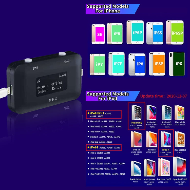 B-BOX Hard Disk Reading Writing Change SN Programming with 1.3 inch Screen for iPhone 7-11 - Repair Programmer by PMC TechLife | Online Shopping South Africa | PMC TechLife