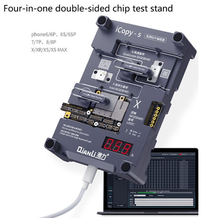 Qianli iCopy-S Double Sided Chip Test Stand 4 in1 Logic Baseband EEPROM Chip Non-removal For iPhone 6 / 6 Plus / 6S / 6S Plus - free shipping - PMC TechLife - Order now!