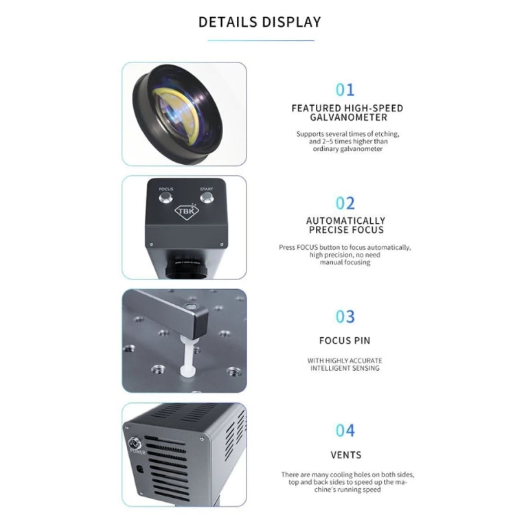 TBK-958M Laser Marking Machine Auto Focus Frame Separator 2 in 1 Engraving Equipment, US Plug - free shipping - PMC TechLife - Order now!