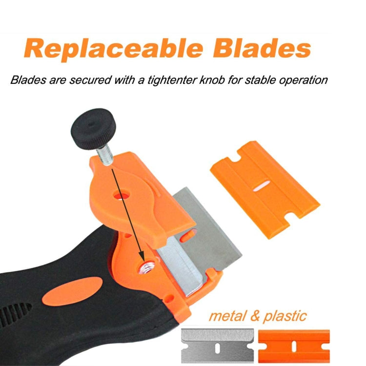 Double Headed Scraper Blade Glue Squeegee Remover Cleaner Tool (Orange) - free shipping - PMC TechLife - Order now!
