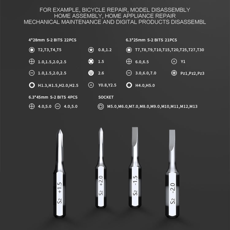 JAKEMY JM-6125 60 in 1 Professional Screwdriver Set - free shipping - PMC TechLife - Order now!