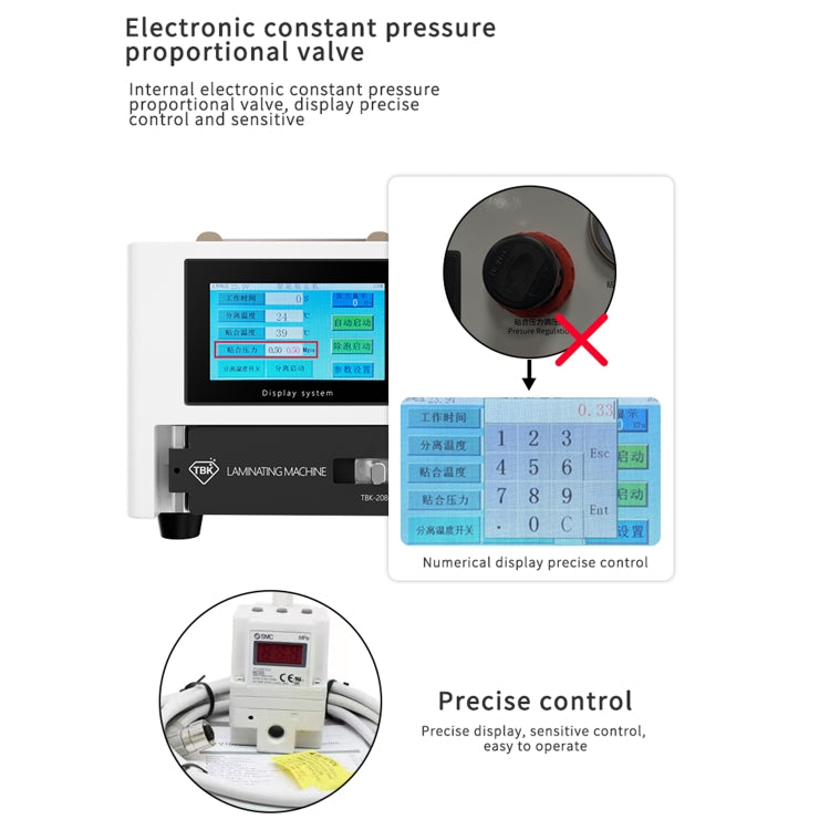 TBK 208M 3 in 1 Mini LCD Screen Vacuum Laminating Machine, EU Plug - free shipping - PMC TechLife - Order now!