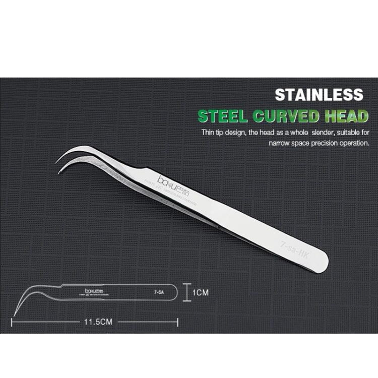 BAKU BA-i6-7-sa Stainless Steel Curved Tweezers - Tweezers by BAKU | Online Shopping South Africa | PMC TechLife