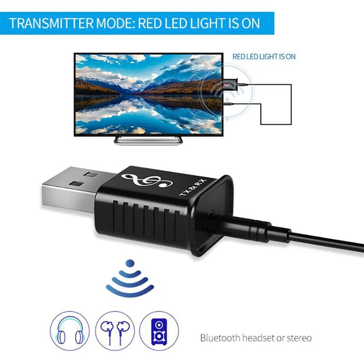 MSD168 2 in 1 Bluetooth Transmitter Receiver Mini 3.5mm AUX Stereo Wireless Bluetooth 5.0 Adapter For Car TV PC MP3 - Audio Receiver Transmitter by PMC TechLife | Online Shopping South Africa | PMC TechLife