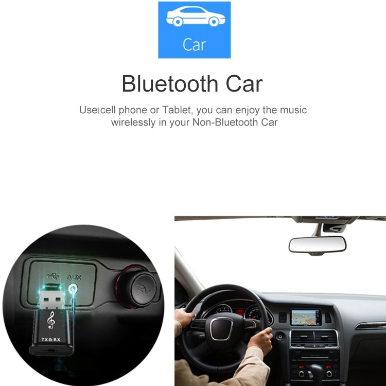 MSD168 2 in 1 Bluetooth Transmitter Receiver Mini 3.5mm AUX Stereo Wireless Bluetooth 5.0 Adapter For Car TV PC MP3 - Audio Receiver Transmitter by PMC TechLife | Online Shopping South Africa | PMC TechLife