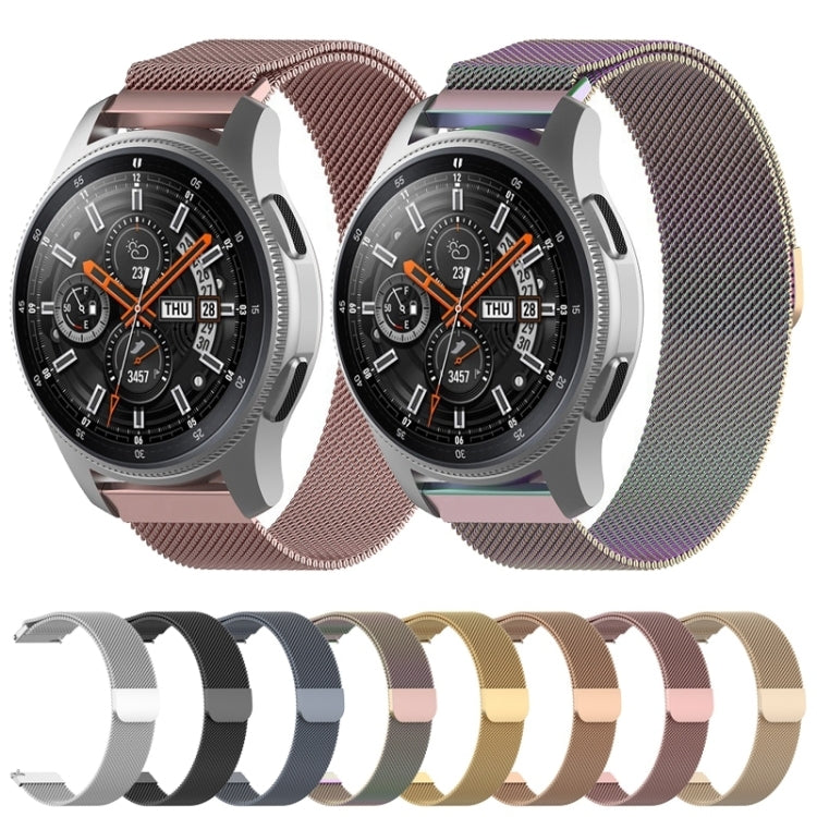 For Honor Magic Watch 2 / Samsung Galaxy Active 2 18mm Milan Stainless Steel Mesh Watch Band(Starlight) - Watch Bands by PMC TechLife | Online Shopping South Africa | PMC TechLife