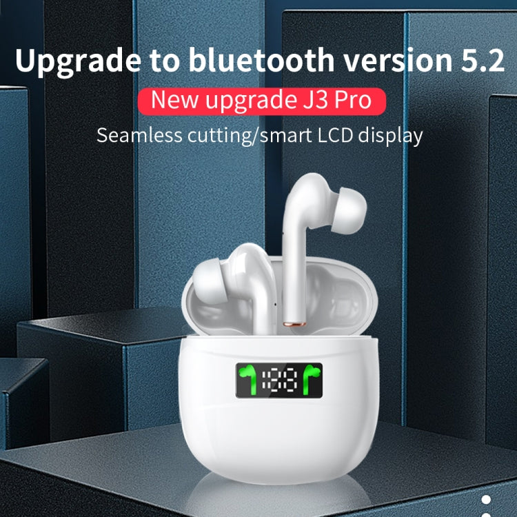 J3 Pro TWS Hifi Wireless Bluetooth 5.2 Earphone LED Display Waterproof Sports Gaming Headset Noise Earbuds(Black) - TWS Earphone by PMC TechLife | Online Shopping South Africa | PMC TechLife