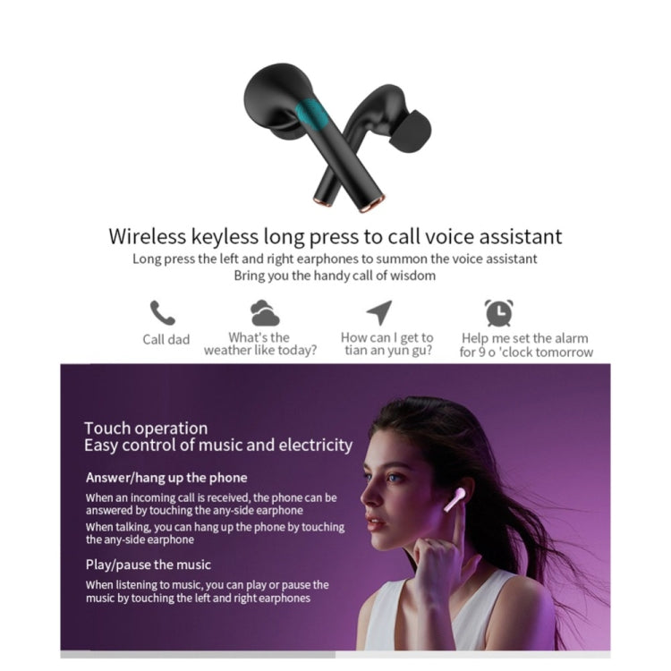 J3 Pro TWS Hifi Wireless Bluetooth 5.2 Earphone LED Display Waterproof Sports Gaming Headset Noise Earbuds(White) - TWS Earphone by PMC TechLife | Online Shopping South Africa | PMC TechLife