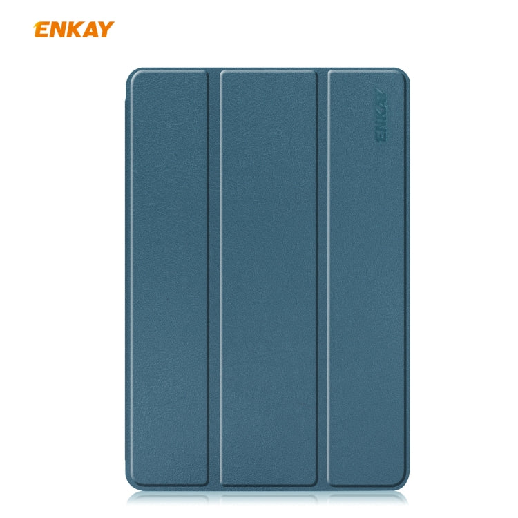 For Samsung Galaxy Tab S6 Lite P610 / P615 / Tab S6 Lite 2022 / P613 / P619 ENKAY Leather Smart Tablet Case with Pen Slot(Light Blue) - free shipping - PMC TechLife - Order now!