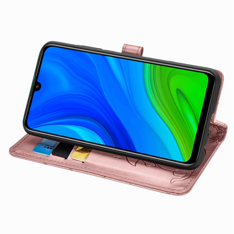 For Huawei P Smart 2020 Lovely Cat and Dog Embossing Pattern Horizontal Flip Leather Case , with Holder & Card Slots & Wallet & Cartoon Clasp & Lanyard(Rose Gold) - free shipping - PMC TechLife - Order now!
