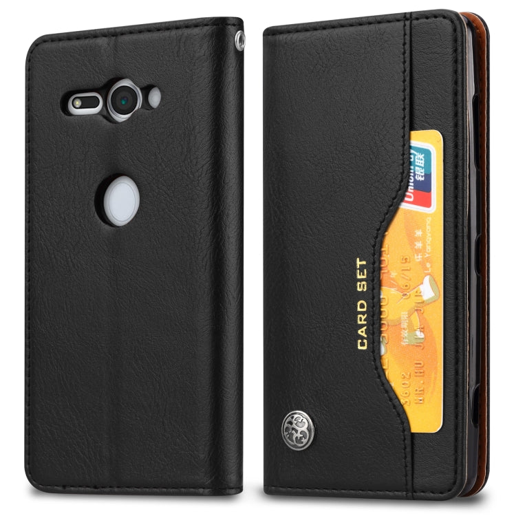 Knead Skin Texture Horizontal Flip Leather Case for Sony Xperia XZ2 Compact, with Photo Frame & Holder & Card Slots & Wallet(Black) - free shipping - PMC TechLife - Order now!