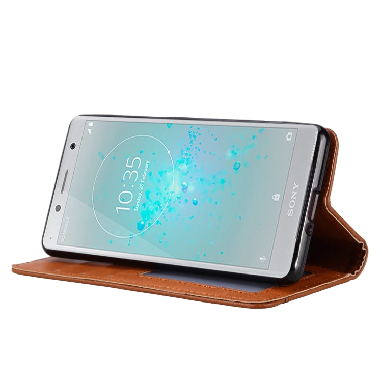 Knead Skin Texture Horizontal Flip Leather Case for Sony Xperia XZ2 Compact, with Photo Frame & Holder & Card Slots & Wallet(Black) - free shipping - PMC TechLife - Order now!