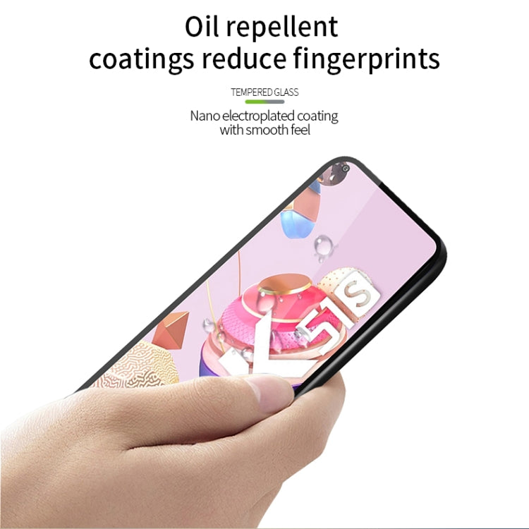 For LG K51S / K61 PINWUYO 9H 2.5D Full Screen Tempered Glass Film(Black) - LG Tempered Glass by PINWUYO | Online Shopping South Africa | PMC TechLife | Buy Now Pay Later Mobicred