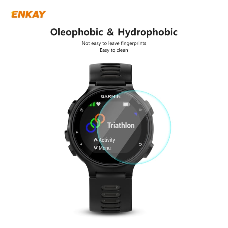 Compatible with Garmin Compatible witherunner 735 / 735XT ENKAY Hat-Prince 0.2mm 9H 2.15D Curved Edge Tempered Glass Screen Protector  Watch Film - Screen Protector by ENKAY | Online Shopping South Africa | PMC TechLife | Buy Now Pay Later Mobicred