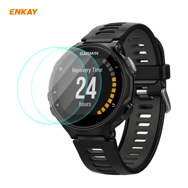 Compatible with Garmin Compatible witherunner 735 / 735XT 2 PCS ENKAY Hat-Prince 0.2mm 9H 2.15D Curved Edge Tempered Glass Screen Protector  Watch Film - Screen Protector by ENKAY | Online Shopping South Africa | PMC TechLife | Buy Now Pay Later Mobicred